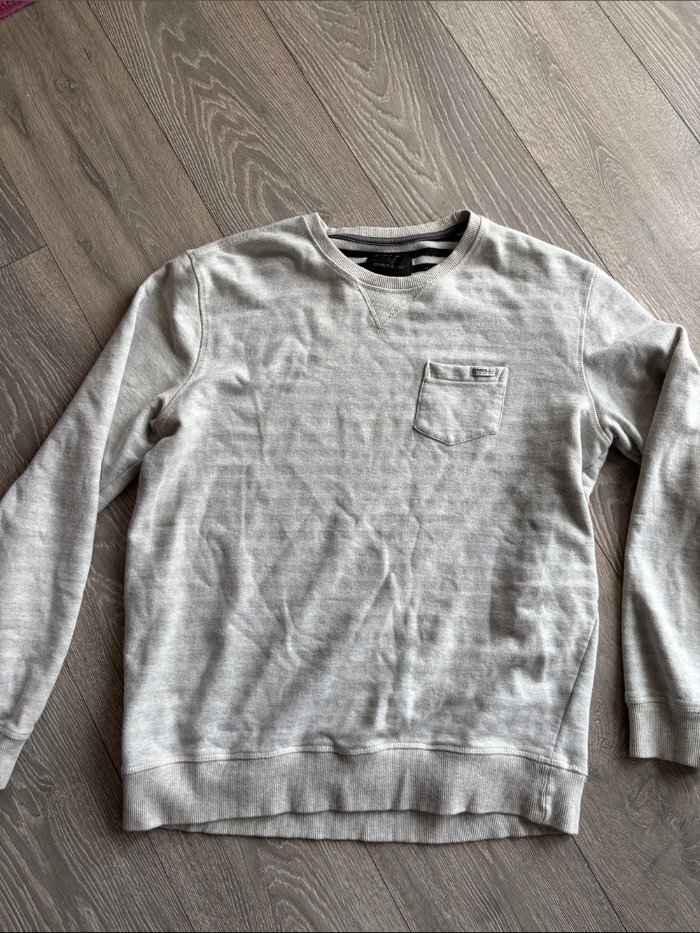 O'Neill Light Gray Men’s Crewneck Pocket Sweater